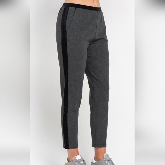 Torrid Lace Stripped  Pull-on Dress Pants in Gray and Black size.2 Plus Size - Picture 2 of 7